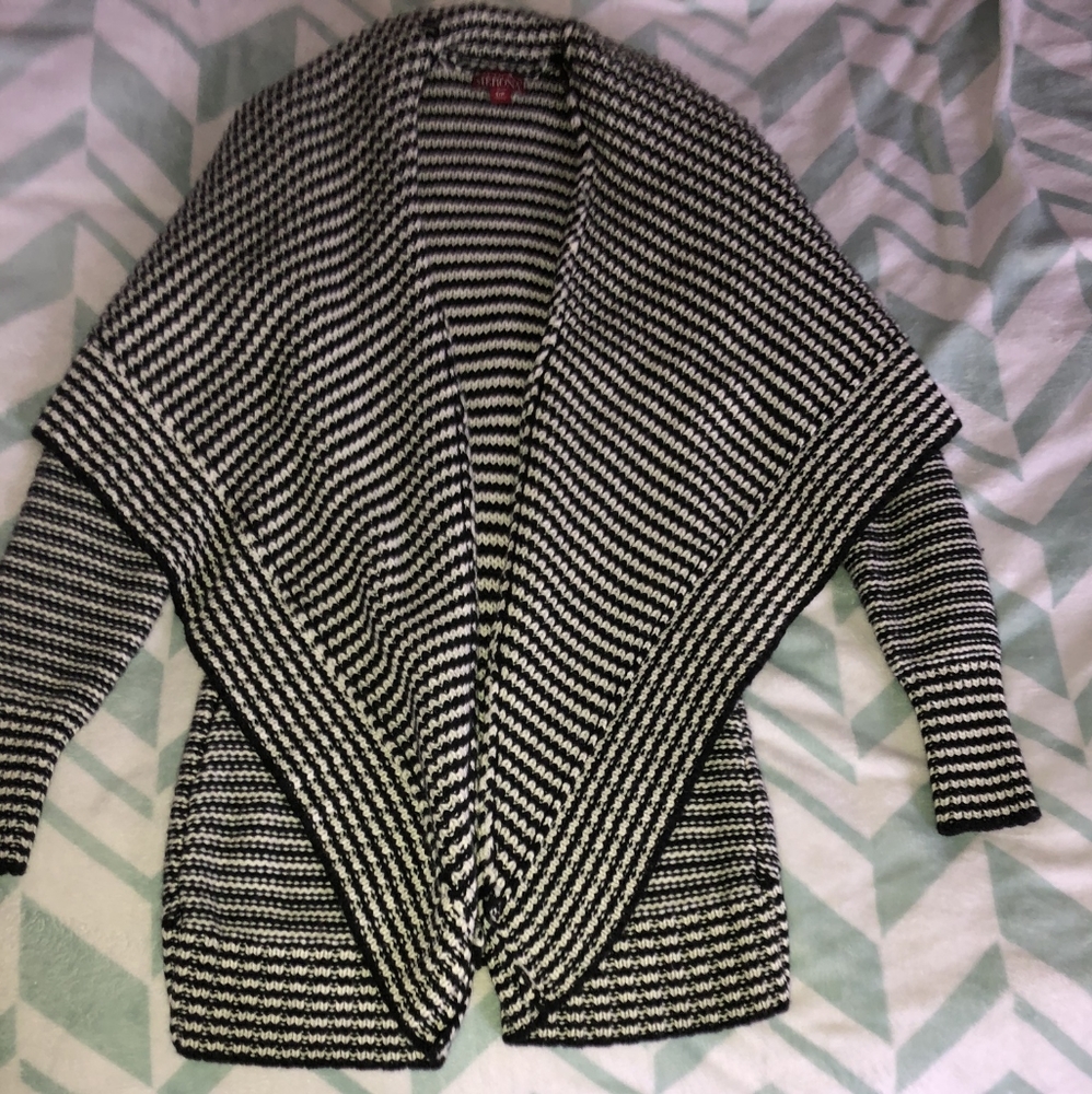 Black and White long cardigan